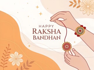Happy Raksha Bandhan Indian festival celebration cultural background	