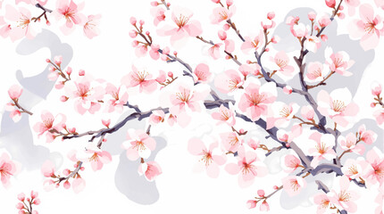 Watercolor flower background Floral hand-painted seamless pattern	