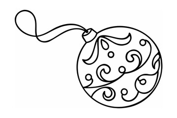 Ornate Christmas Bauble With Swirls Christmas ornament