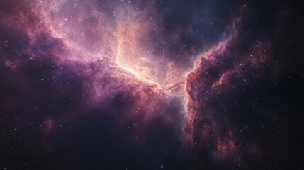 Fototapeta premium Cosmic Nebula Pink and Purple Star Clouds.