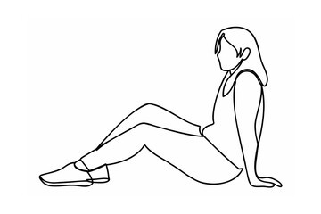 Woman sitting relaxed pose casual