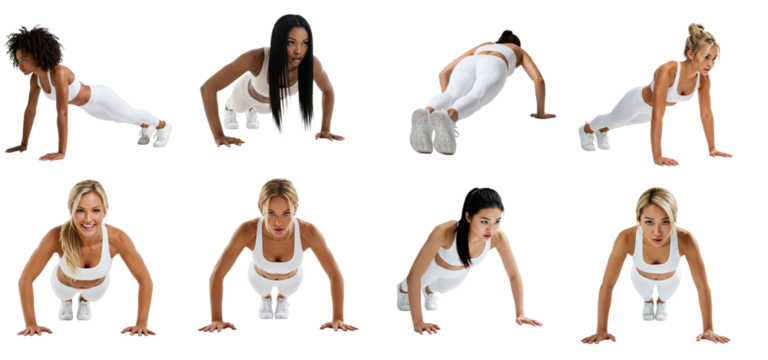 woman doing exercises, transparent background .png