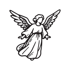 Fototapeta premium angel monochrome