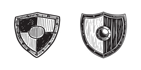 Hand drawn shields collection