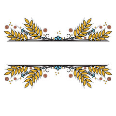 Autumn bouquet with wheat ears decoration for decoration