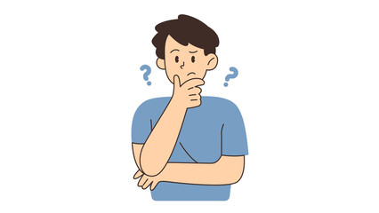 young man thinking PNG