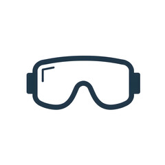 Protective eyewear icon in simple modern design  