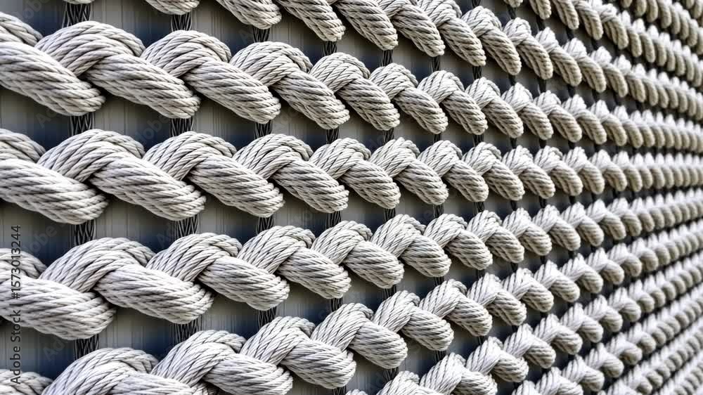 Poster close view of detailed rope patterns showcasing unique textures and craftsmanship, perfect for desig