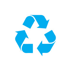 blue recycle symbol