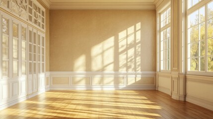 Obraz premium Sunlit Elegant Room Interior Design.