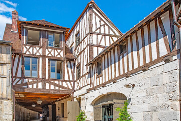 Fachwerkhäuser von Rouen,  Normandie,  Frankreich 