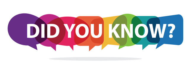 Did you know with question mark in speech bubbles