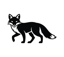 Obraz premium Fox icon Silhouette, Cute Animal Art for T-Shirts, Prints, or Cards