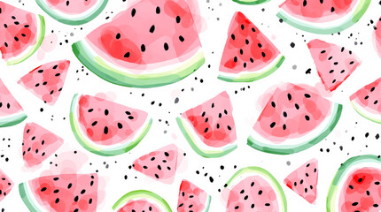 A delightful pattern of fresh watermelon slices with a refreshing summer aesthetic.