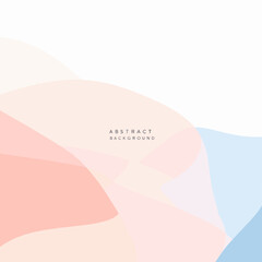 Delicate Pastel Hues Overlapping Abstract Shapes in Modern Design and Geometric Patterns with Soft Colors on a White Background