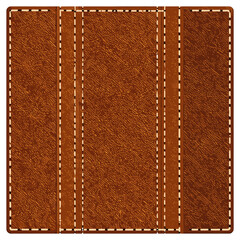 Detailed Brown Leather Texture with Vertical Stripe Design and Subtle Pattern
