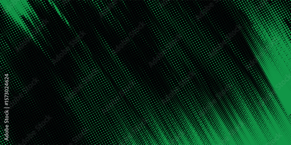 Poster modern green halftone dots and green color pattern gradient grunge texture background for banner and