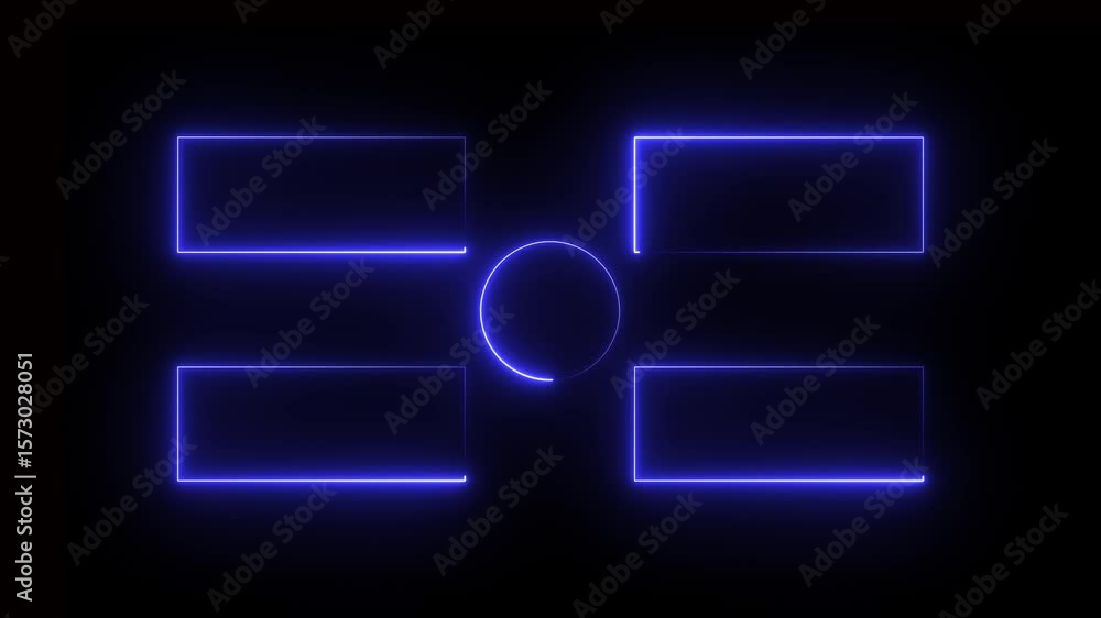 Fototapete seamless loop animation rectangles frame ultra video motion graphic. animated borders frame glowing 
