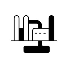 Geothermal Plant Renewable Energy Fill Icon