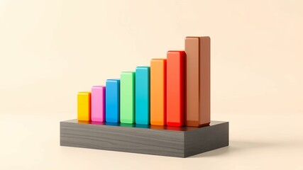 business graph on a white