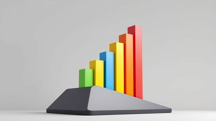 tablet pc with graph on screen