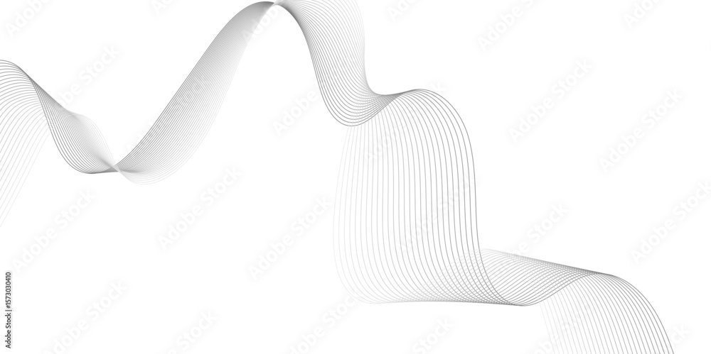 Poster abstract wave blend lines on transparent background. design for banner, wallpaper, background and ma