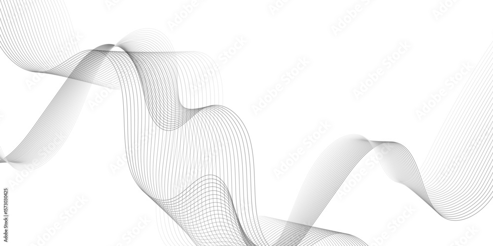 Poster abstract wave blend lines on transparent background. design for banner, wallpaper, background and ma