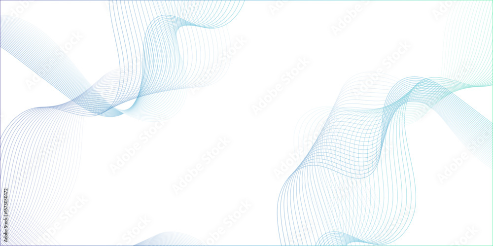 Poster abstract wave blend lines on transparent background. design for banner, wallpaper, background and ma