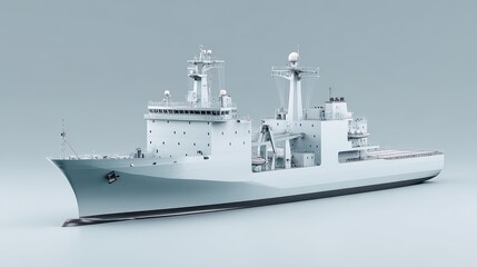 Obraz premium Naval Auxiliary Ship: Supply Vessel, Maritime, Cargo Ship