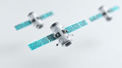 Obraz premium Space Satellites: Communication, Technology, Orbital Network