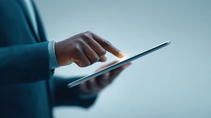 Tablet Technology Business Man, Digital App, Mobile Device