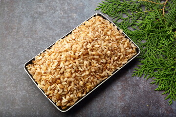 Flatten rice mixture - a savoury snack food from South India.  