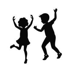 silhouette of a couple dancing