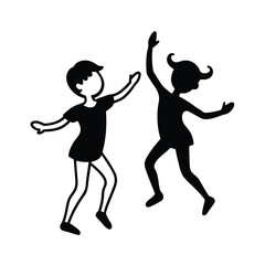 silhouette of a girl dancing