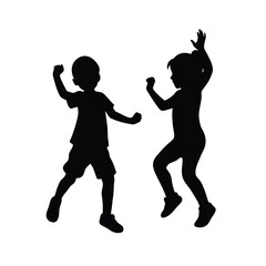 silhouettes of dancing girls