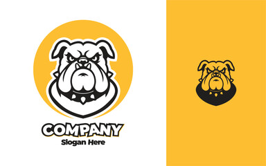 Bulldog Symbol Logo.