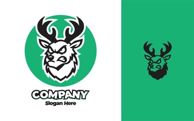 deer wild animal hunt logo