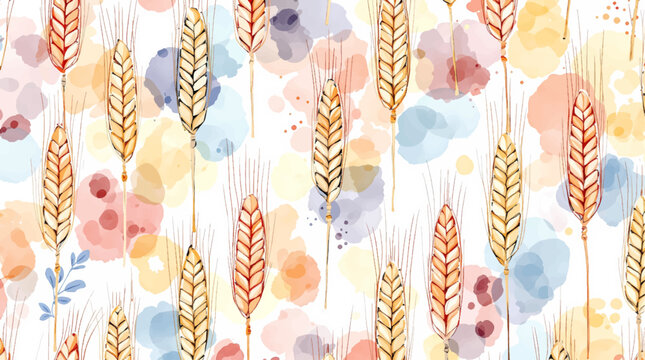 Whole Grains watercolor illustration isolated transparent background