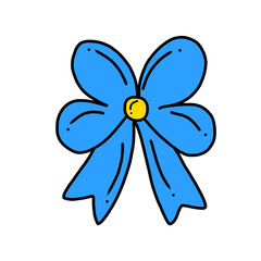 blue flower isolated on white