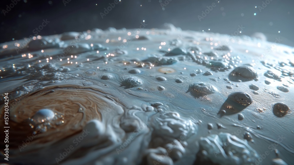 Wall mural celestial fluid dynamics: a mesmerizing close-up of a swirling, ethereal celestial body, possibly a 