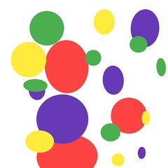 Bright Multicolored Circles and Ovals Pattern
