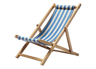 beach chair isolated on a transparent background.	