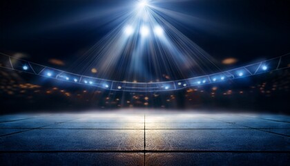illuminated empty stage spotlight background photo