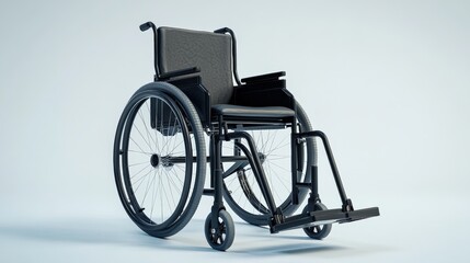 A Professional and Modern Wheelchair with Sleek Design, Perfect for Healthcare Settings, Disability Assistance, and Mobility Support for Individuals with Limited Movement