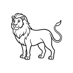 lion cartoon isolated on white