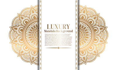 Luxury ornamental mandala background with golden arabesque patterns, element for invitation, meditation poster, yoga, wedding, book cover, cover page, luxury mandala art illustration vector art