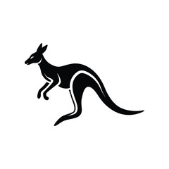 kangaroo silhouette vector