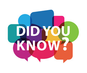 Did you know with question mark in speech bubbles