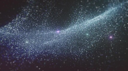 Space Background Spinning Particles Looping/ Animation of a looped colorful space fractal background with fluid texture and particles floating - Powered by Adobe