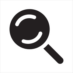 Search Icon vector illustration, magnifying glass symbol, search icon clip art , zoom in and zoom out symbol, Magnifying glass sign isolated